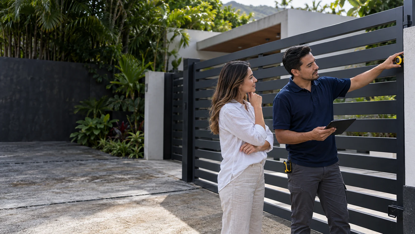 Asesoría para cotización de un portón residencial en Costa Rica